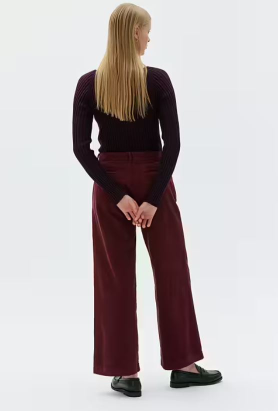 AYA - Wide Leg Corduroy trousers - Bordeaux