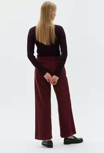 AYA - Wide Leg Corduroy trousers - Bordeaux