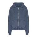 Organic Oversized Zip Hood - Neptune Blue