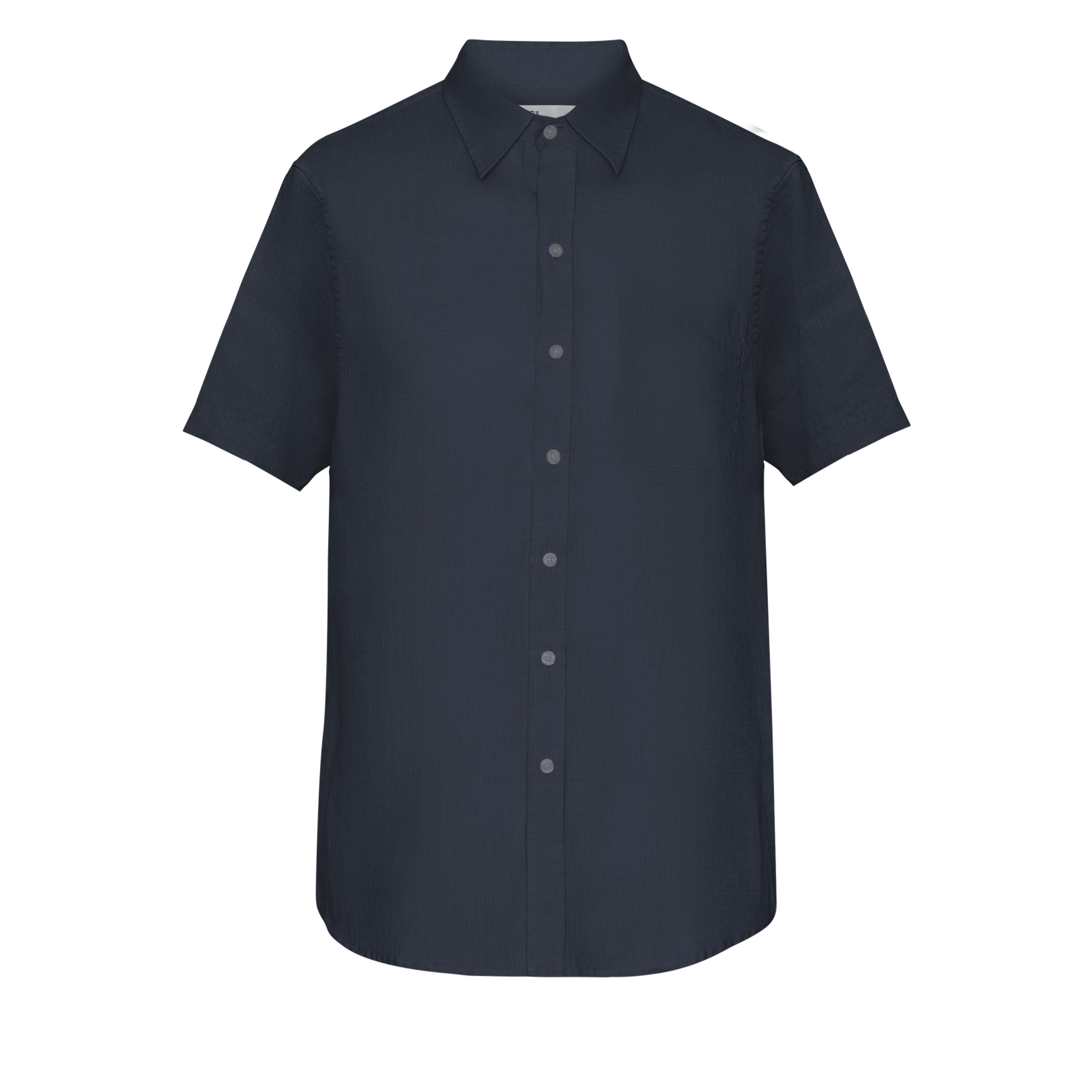 Linen Shirt - Navy Blue