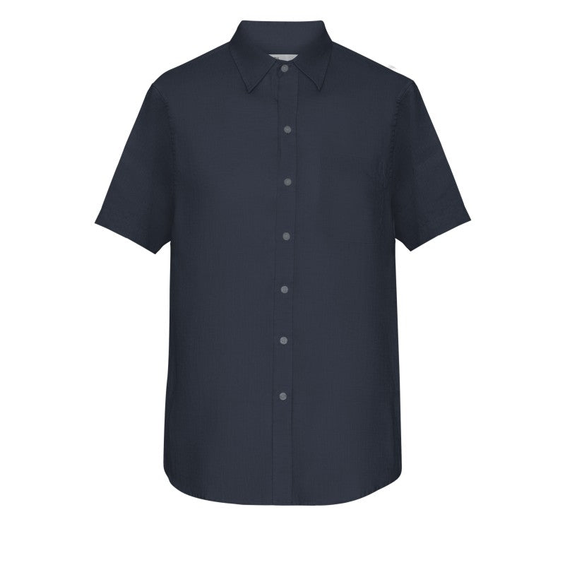 Linen Shirt - Navy Blue