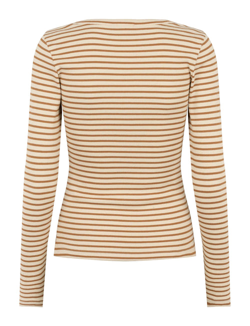 Blossom Stripe LS Top - Fog