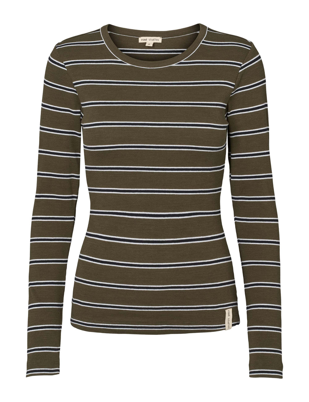 Blossom Stripe LS Top - Forest Night
