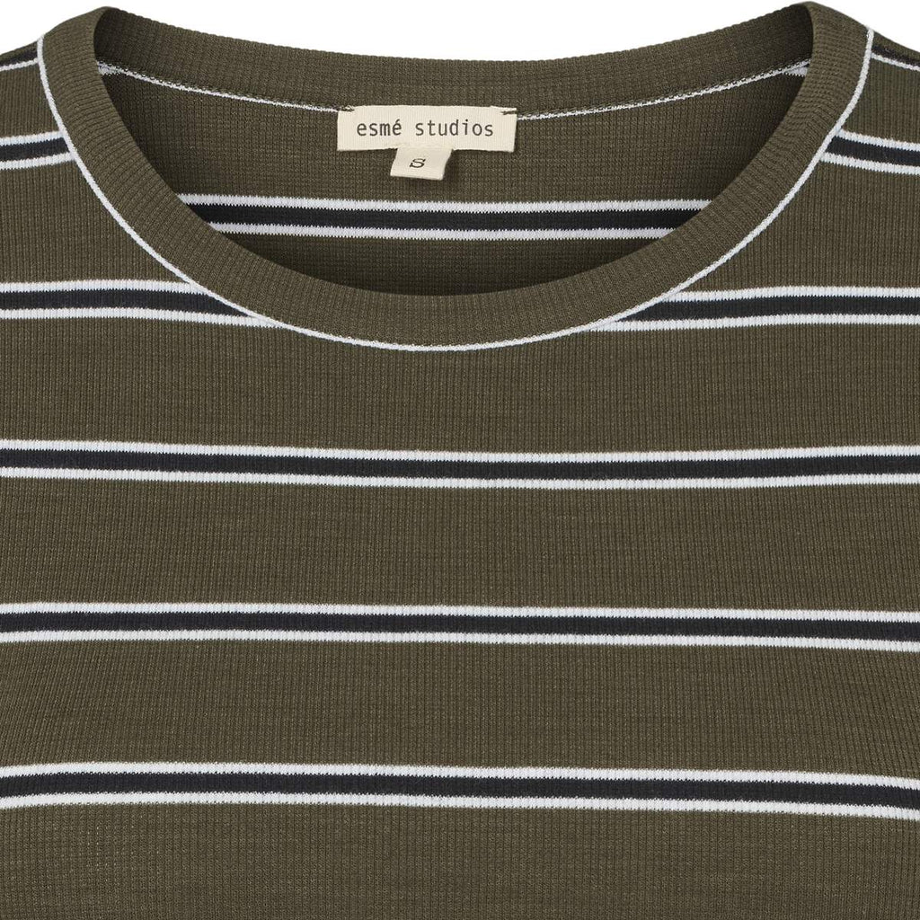 Blossom Stripe LS Top - Forest Night