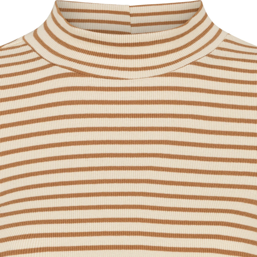 Blossom Stripe LS Turtleneck - Fog