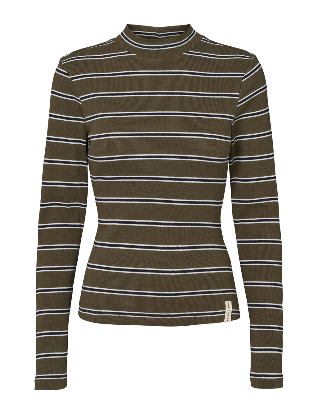 Blossom Stripe LS Turtleneck - Forest Night