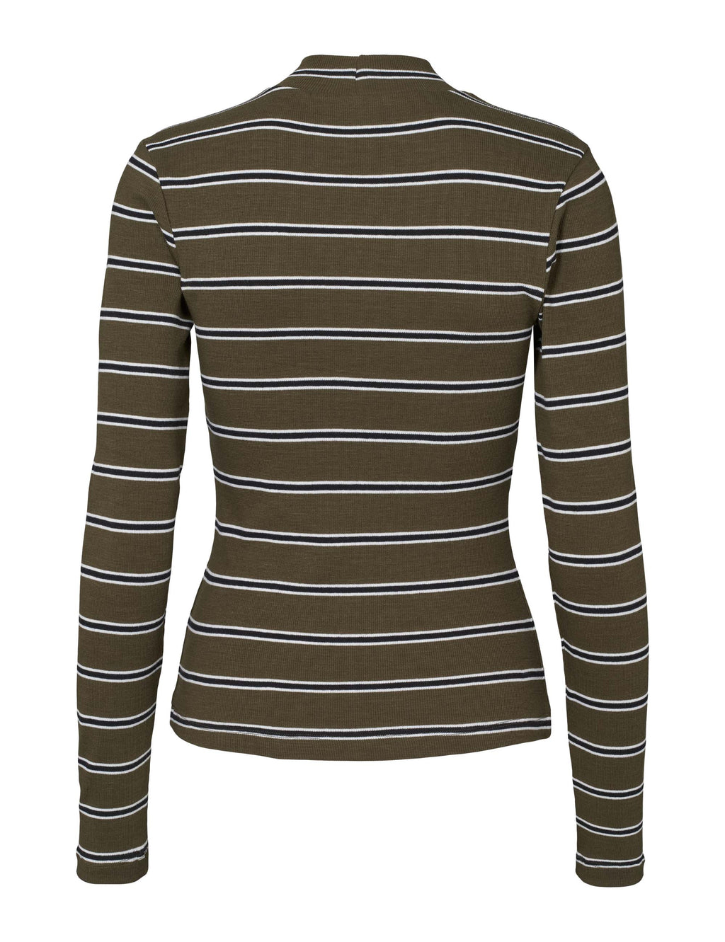 Blossom Stripe LS Turtleneck - Forest Night