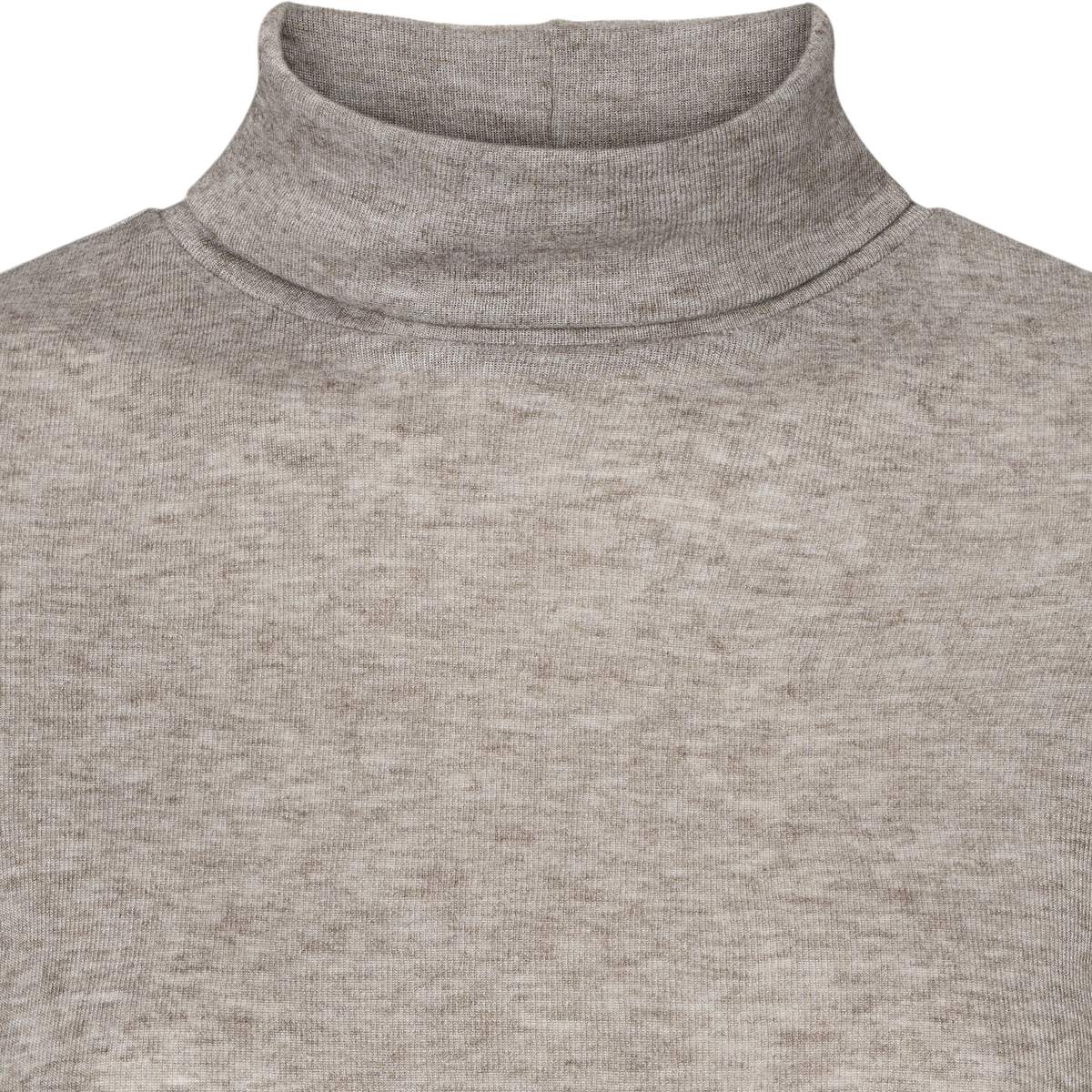 Ellia Roll Neck Top - Brownie Mélange