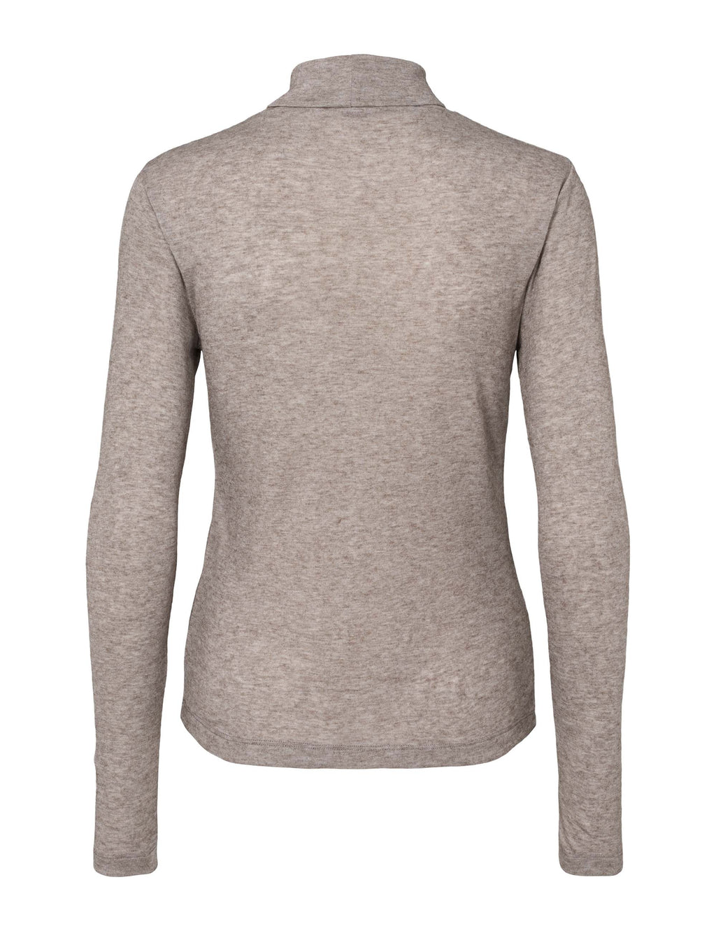 Ellia Roll Neck Top - Brownie Mélange