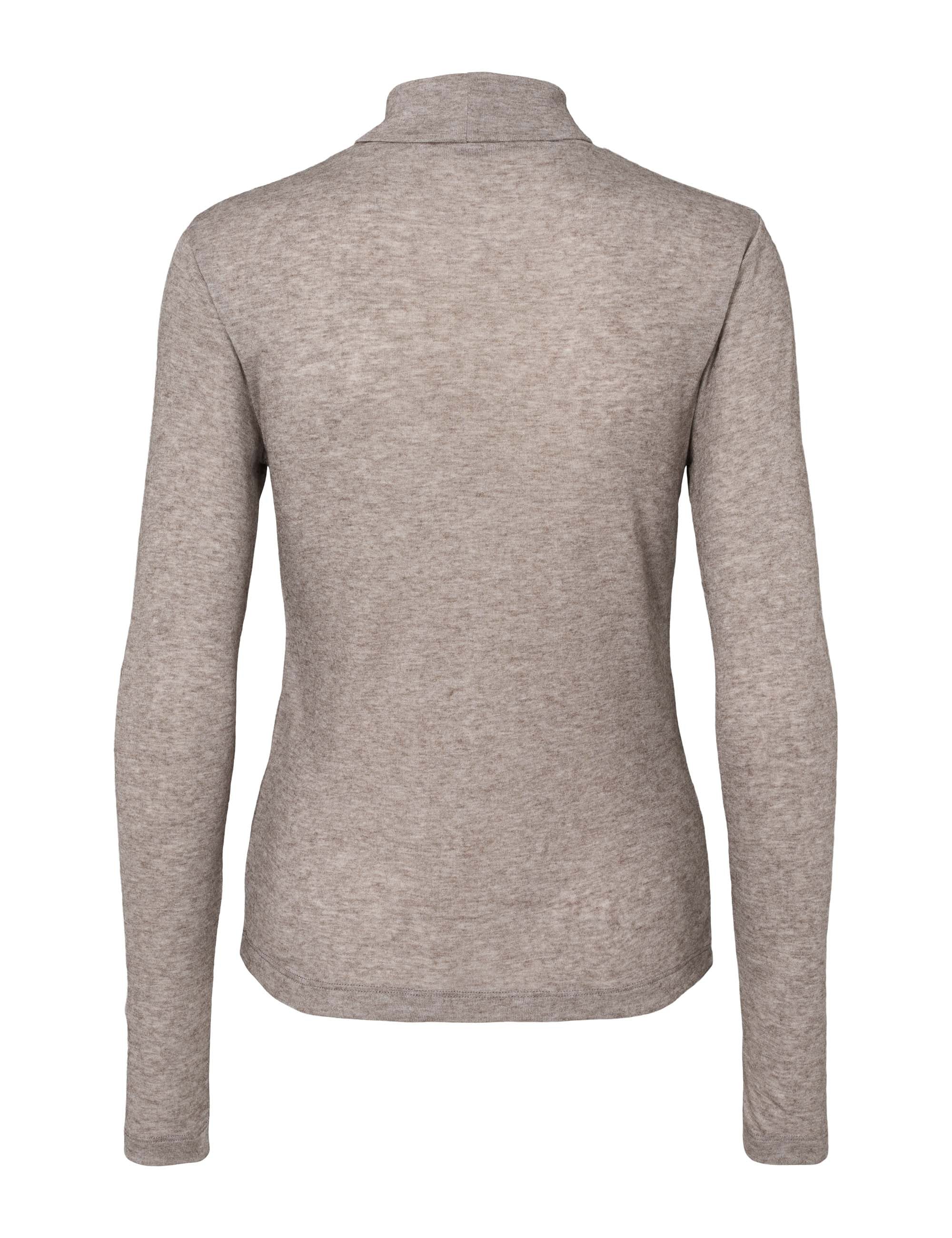 Ellia Roll Neck Top - Brownie Mélange