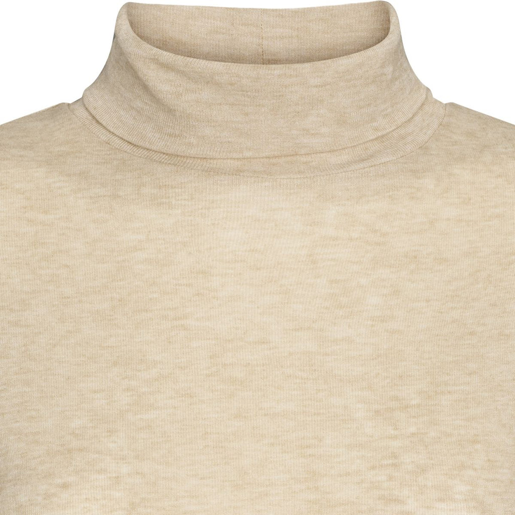 Ellia Roll Neck Top - Wood Ash Mélange