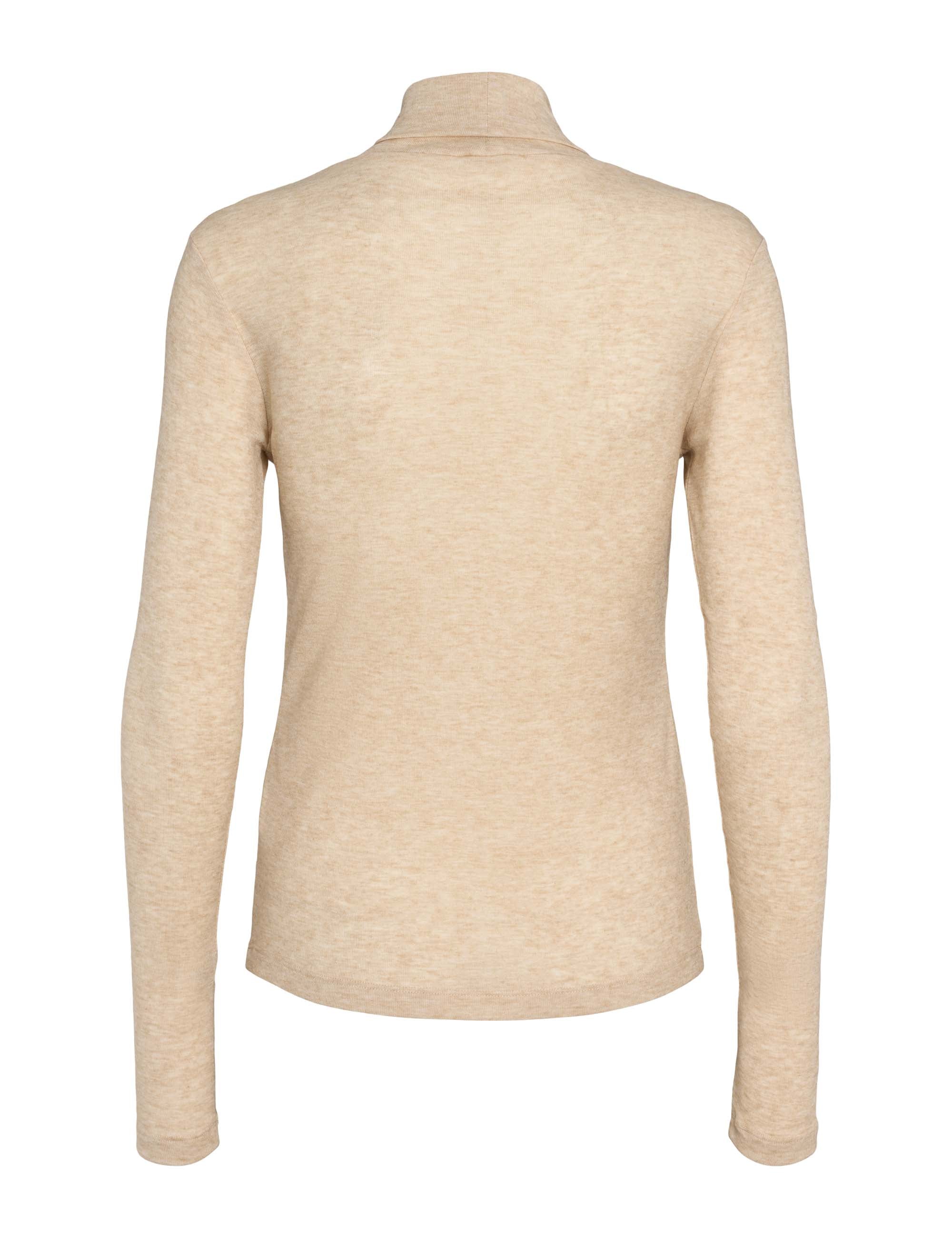 Ellia Roll Neck Top - Wood Ash Mélange