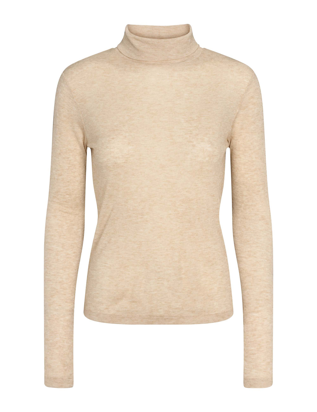 Ellia Roll Neck Top - Wood Ash Mélange
