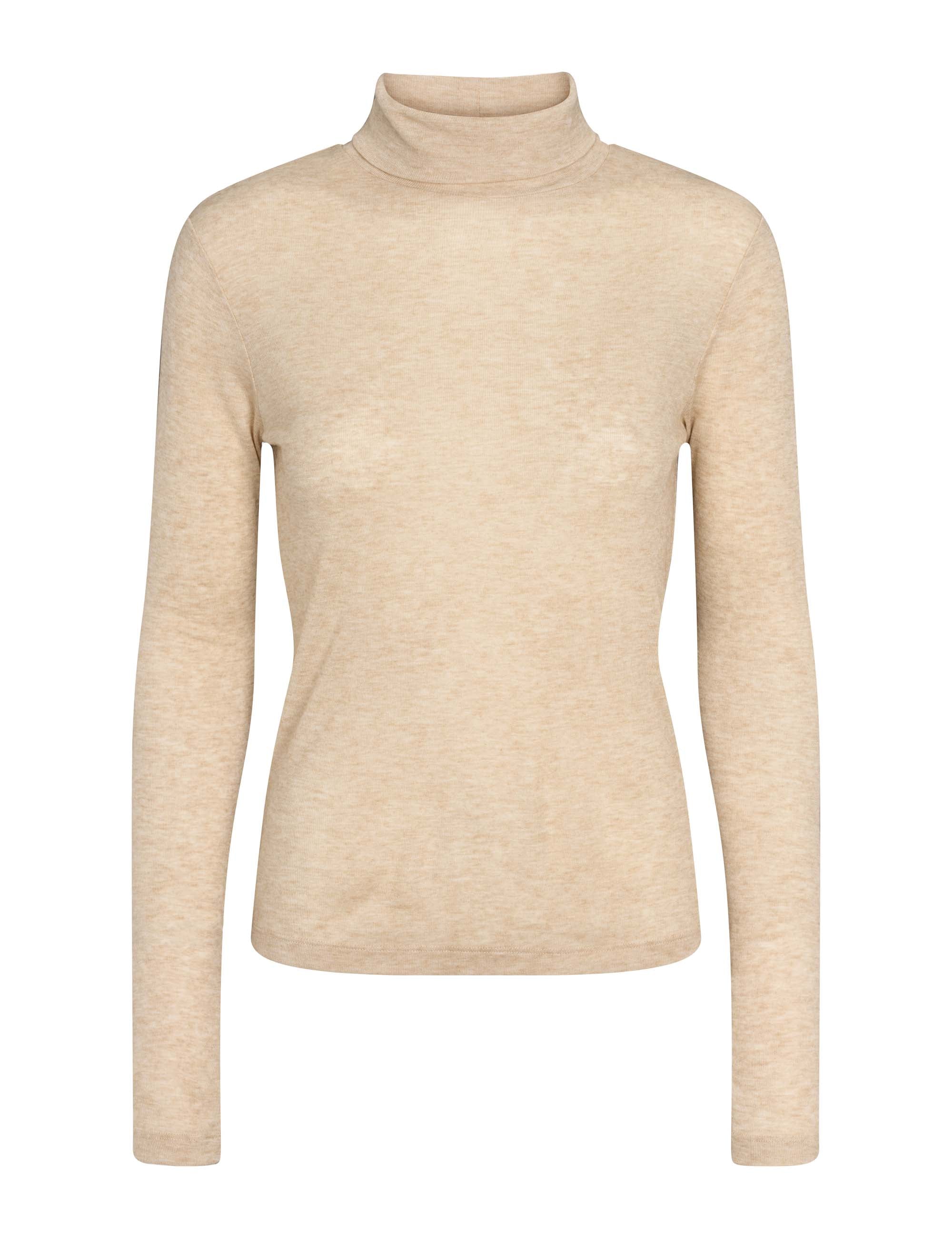 Ellia Roll Neck Top - Wood Ash Mélange