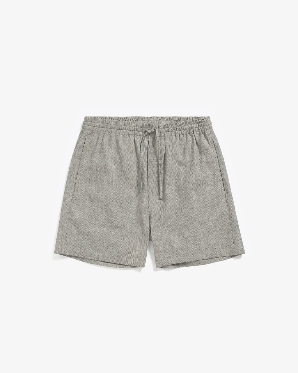 Kurze Hose Bio Baumwolle - Grau Gestreift