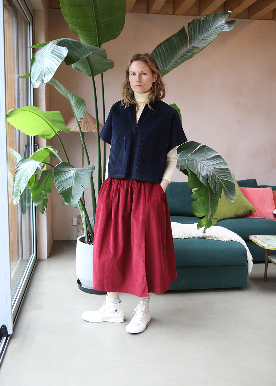 Ross skirt, burgundy