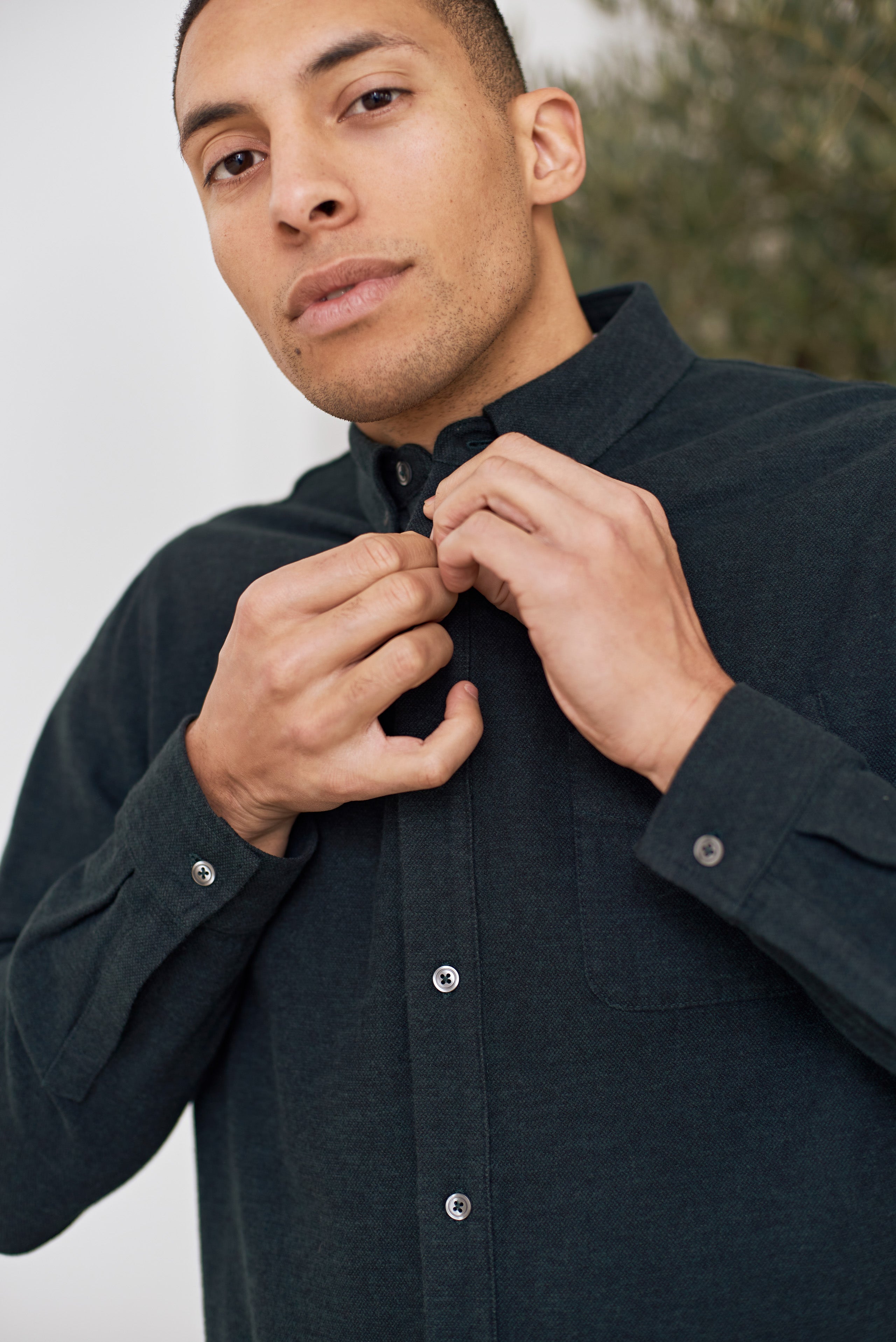 KEN Shirt - Eco Flannel Scot Green