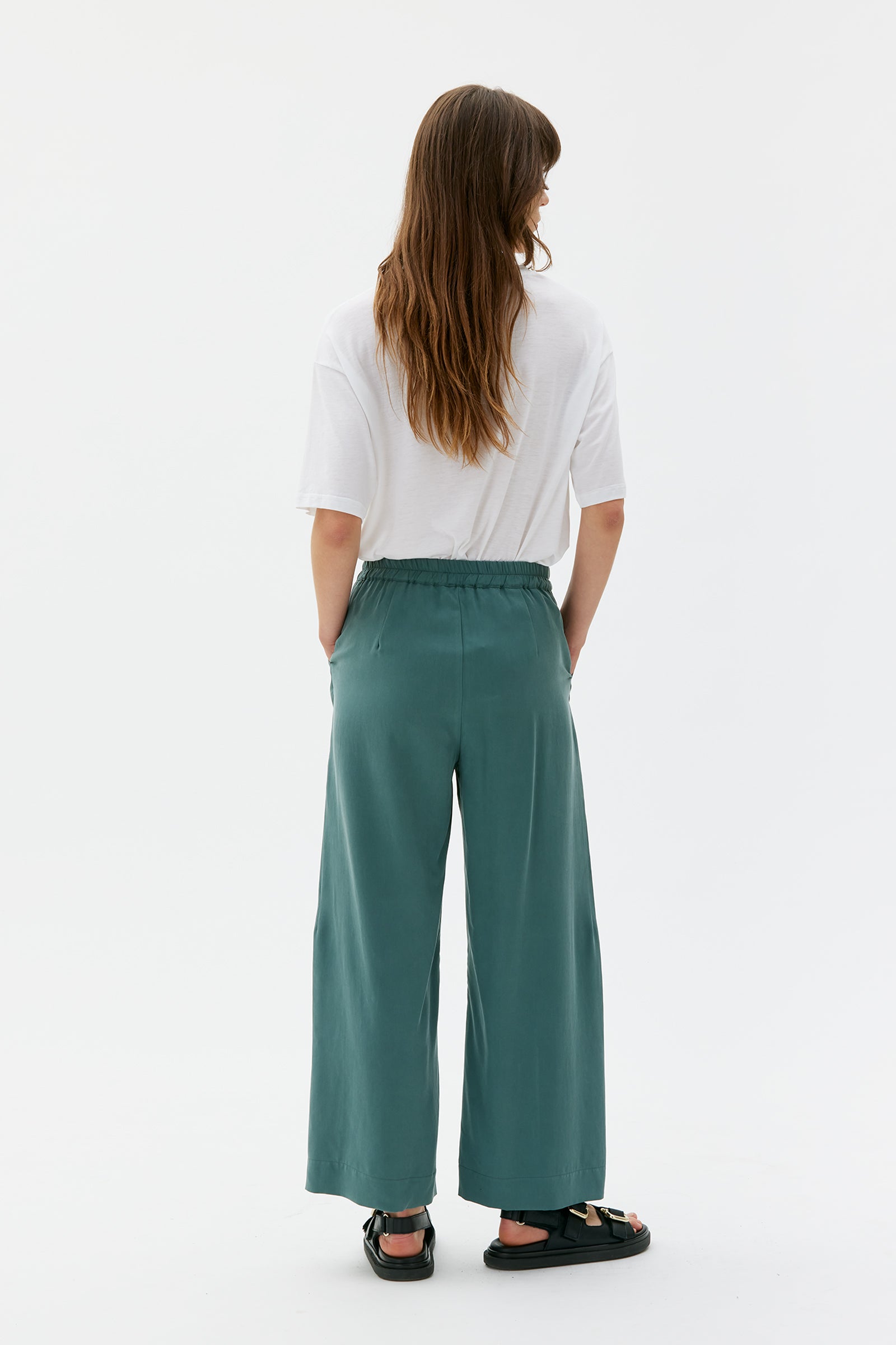 THEA - Tencel trousers, Lagoon green