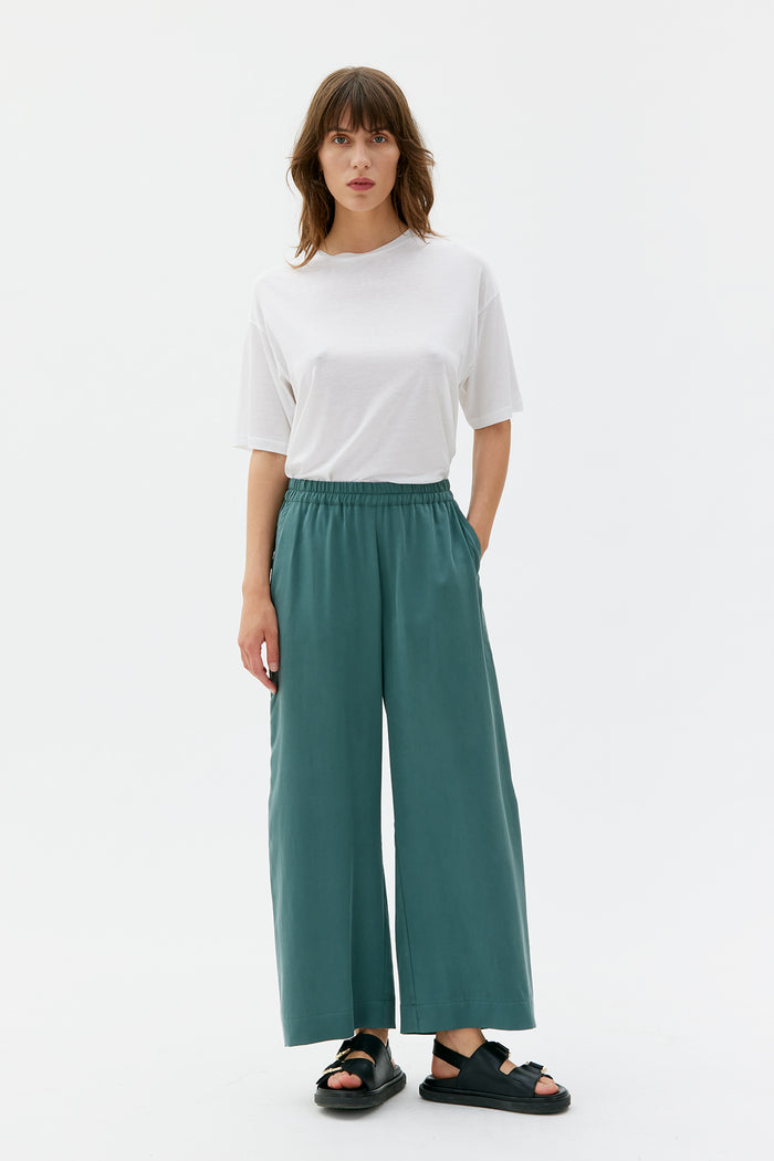 THEA - Tencel trousers, Lagoon green