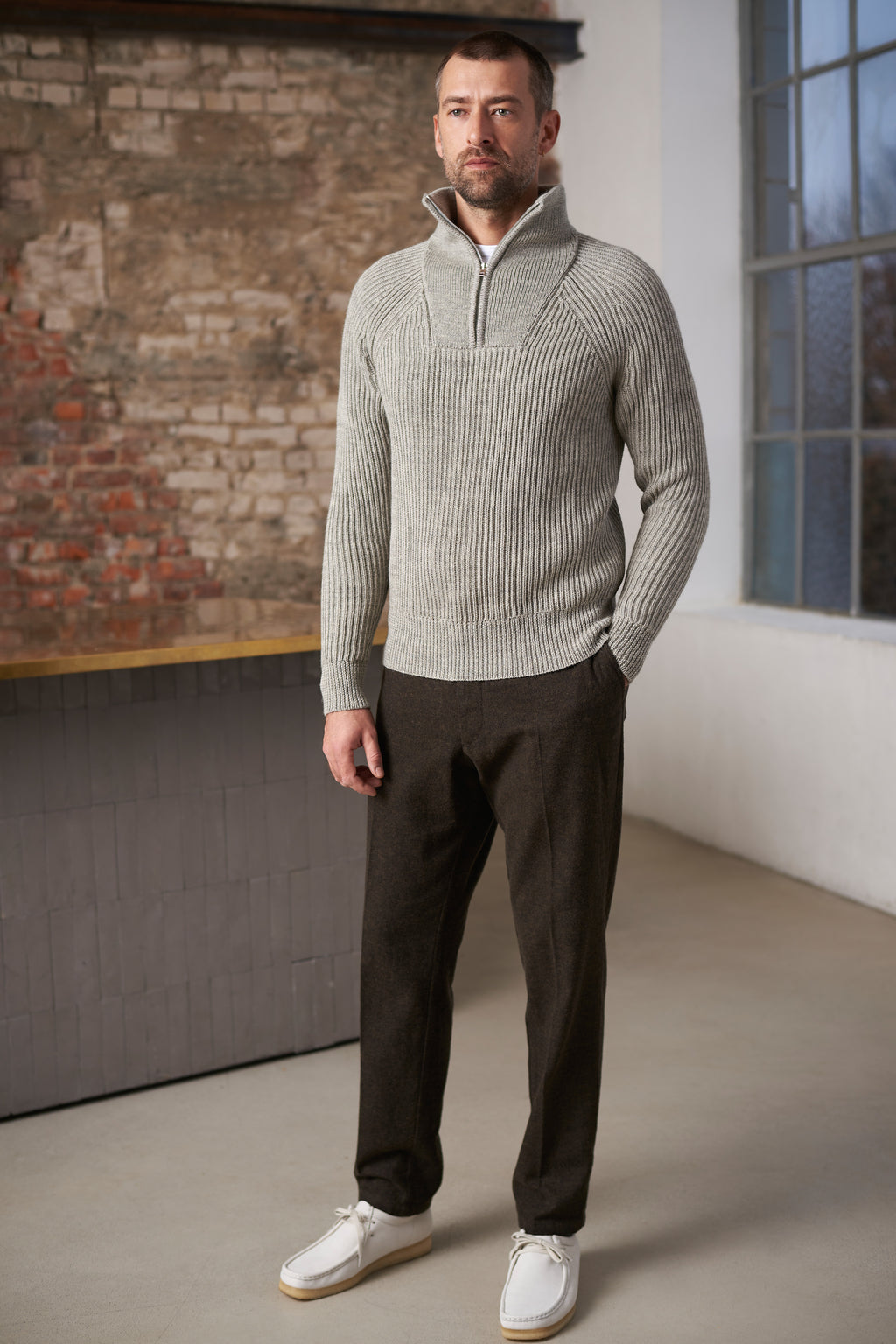 NOLAN Jumper - Eco Undyed Alpaca Grey
