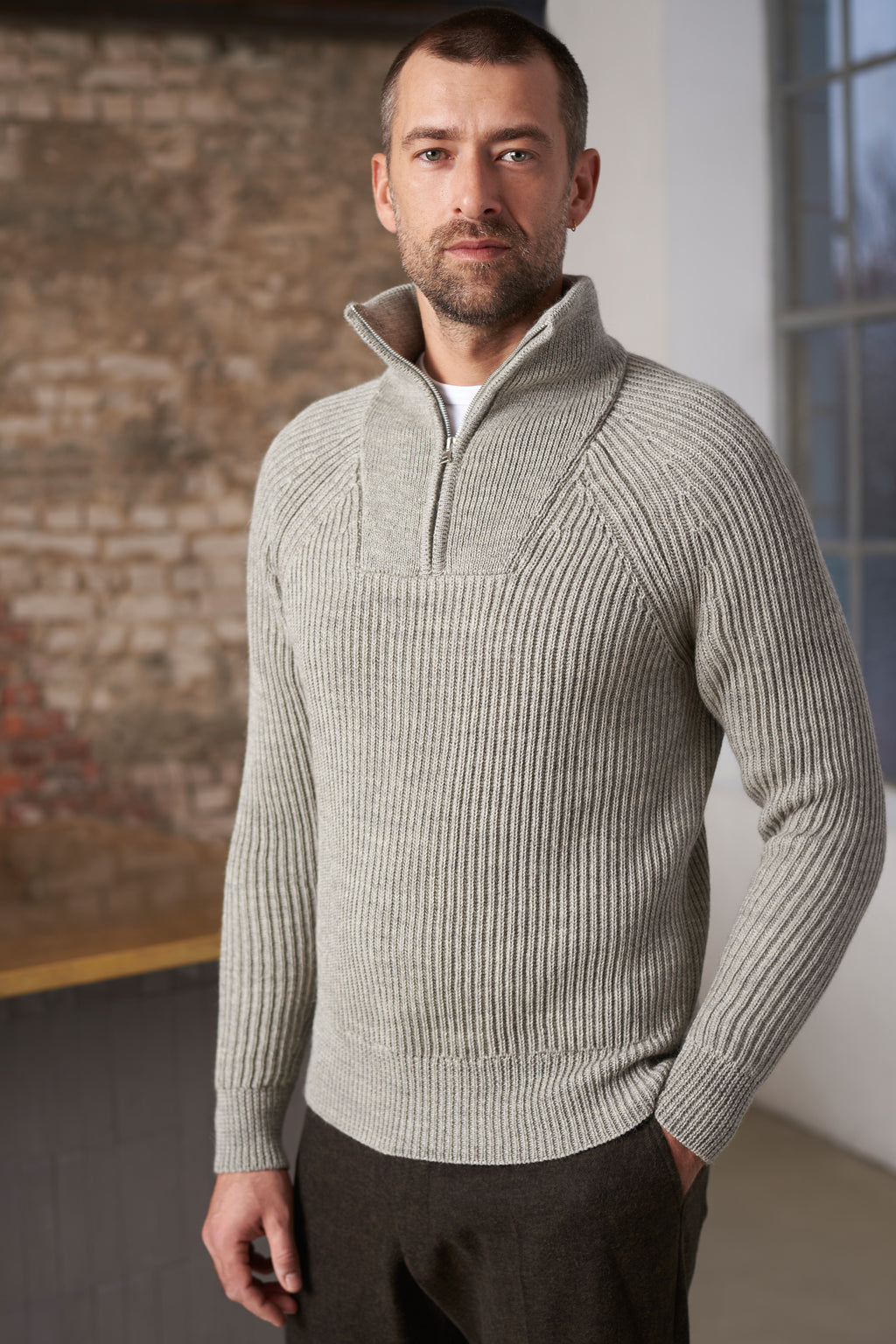 NOLAN Jumper - Eco Undyed Alpaca Grey