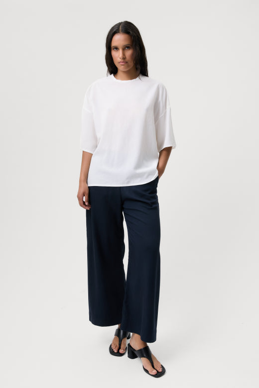 THEA - Flowy Tencel Pants, navy
