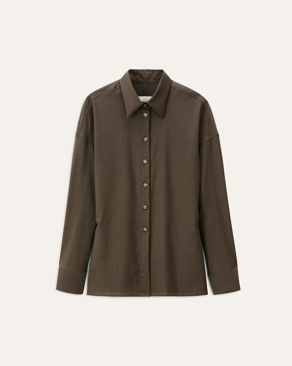 Renne Brown – Verstellbare Bluse aus Schurwolle