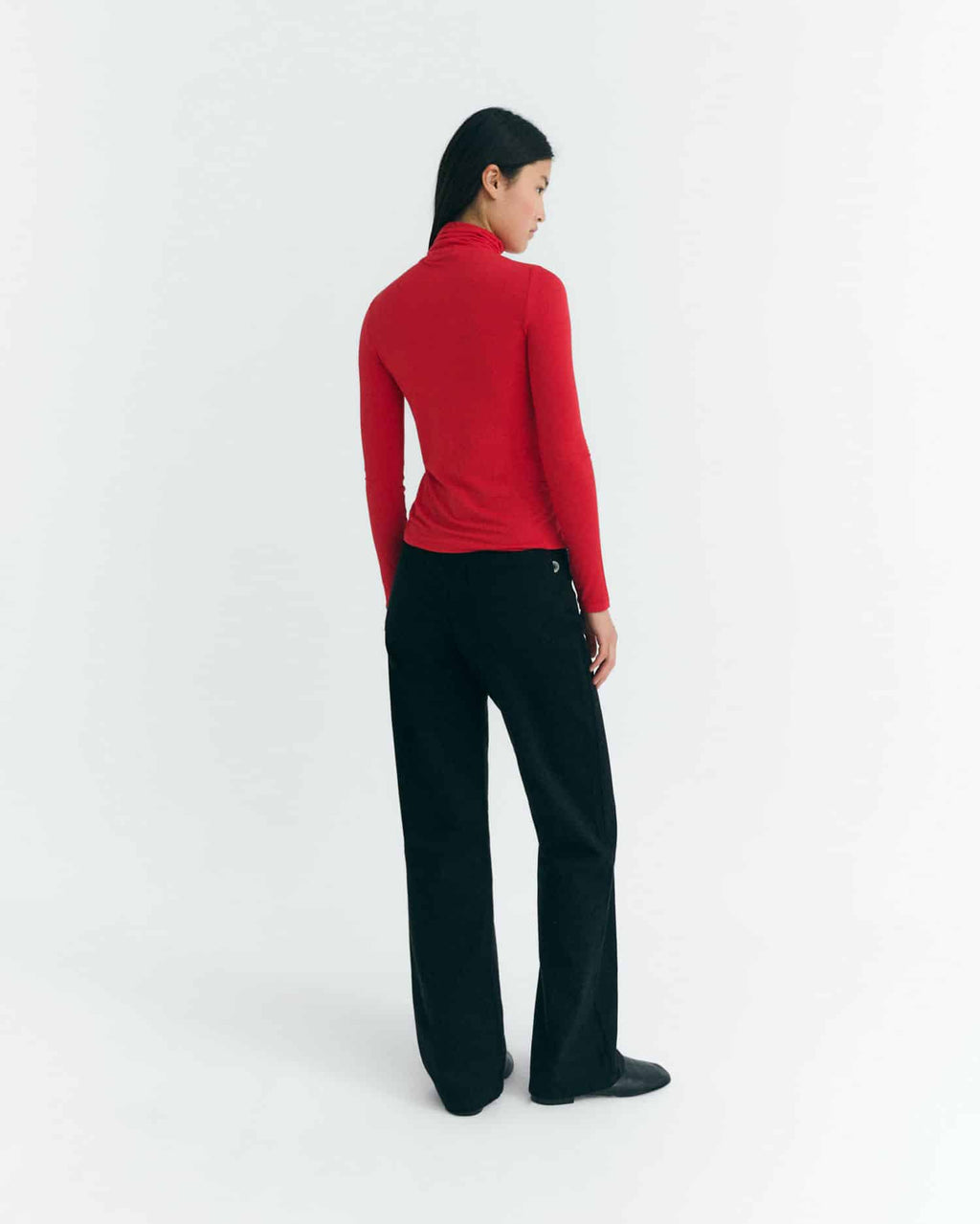 Red NOE cashmere LS Top